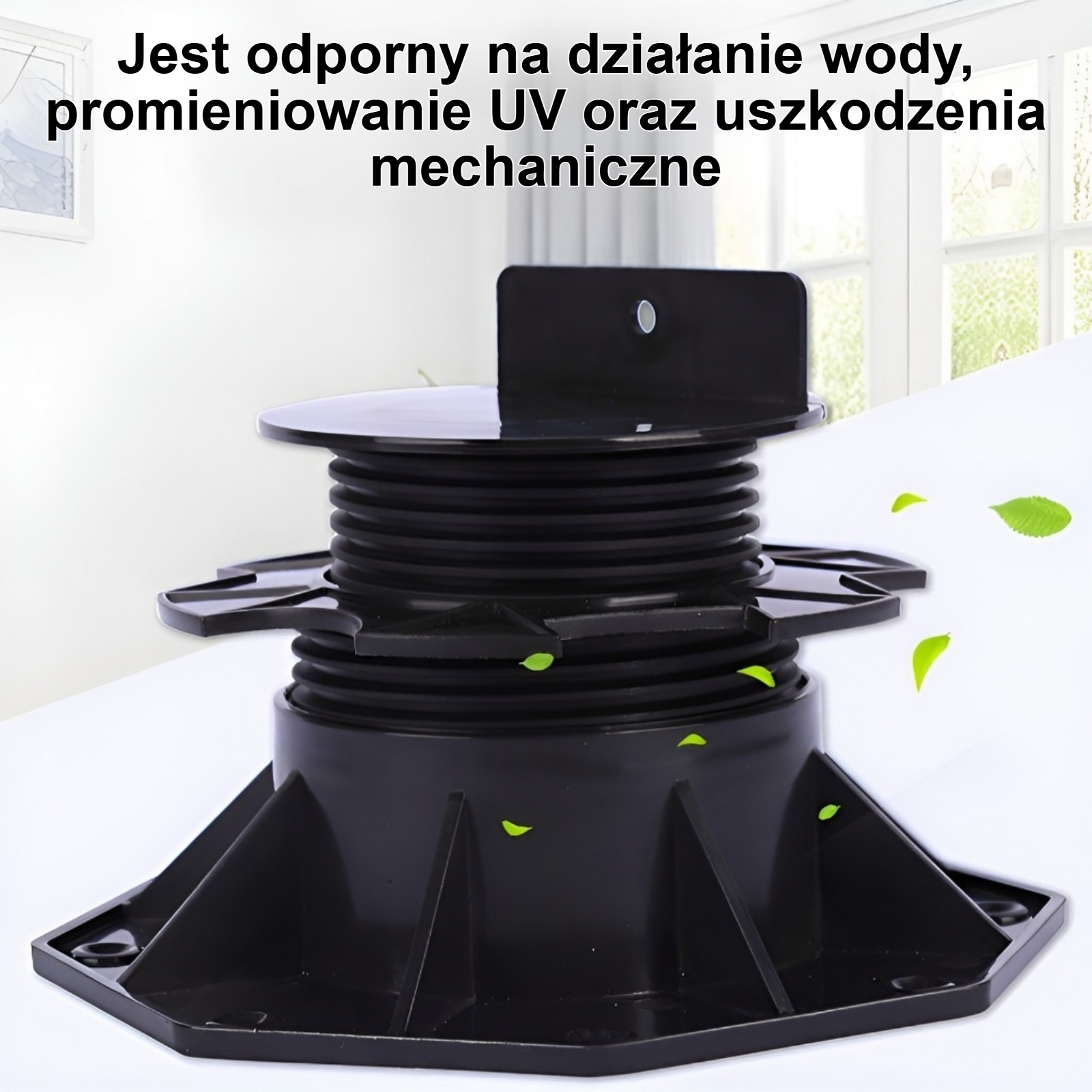 Regulowany na wysokość plastikowy wspornik kilu – widok ogólny