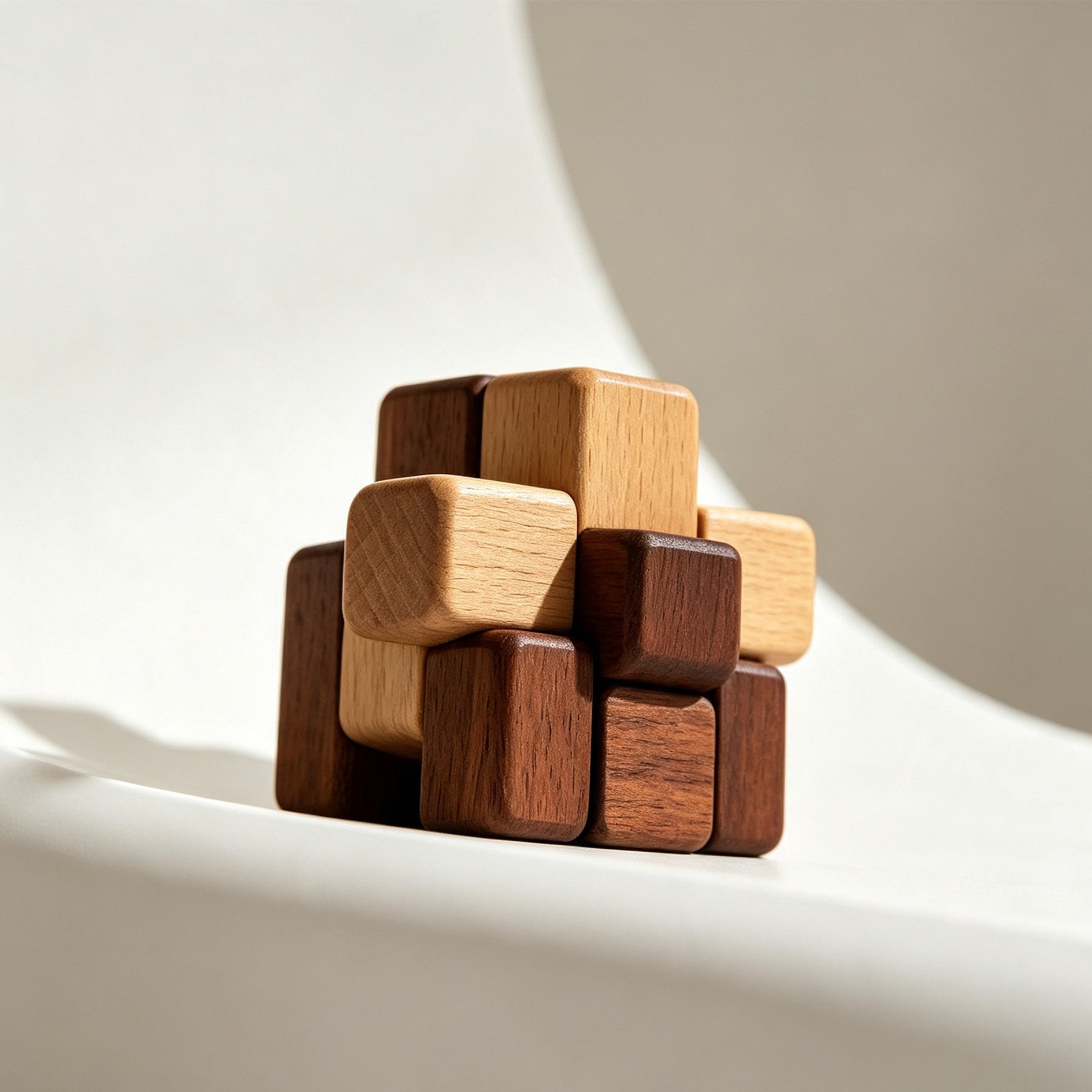 Mortise and tenon small wooden ornaments