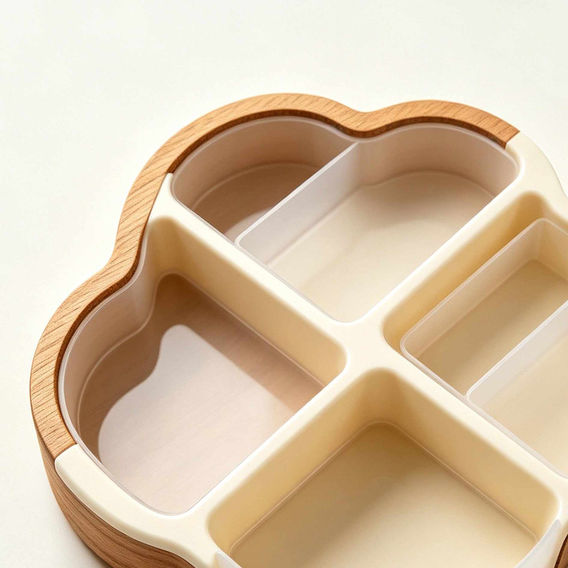 Cloud-shaped compartment storage tray