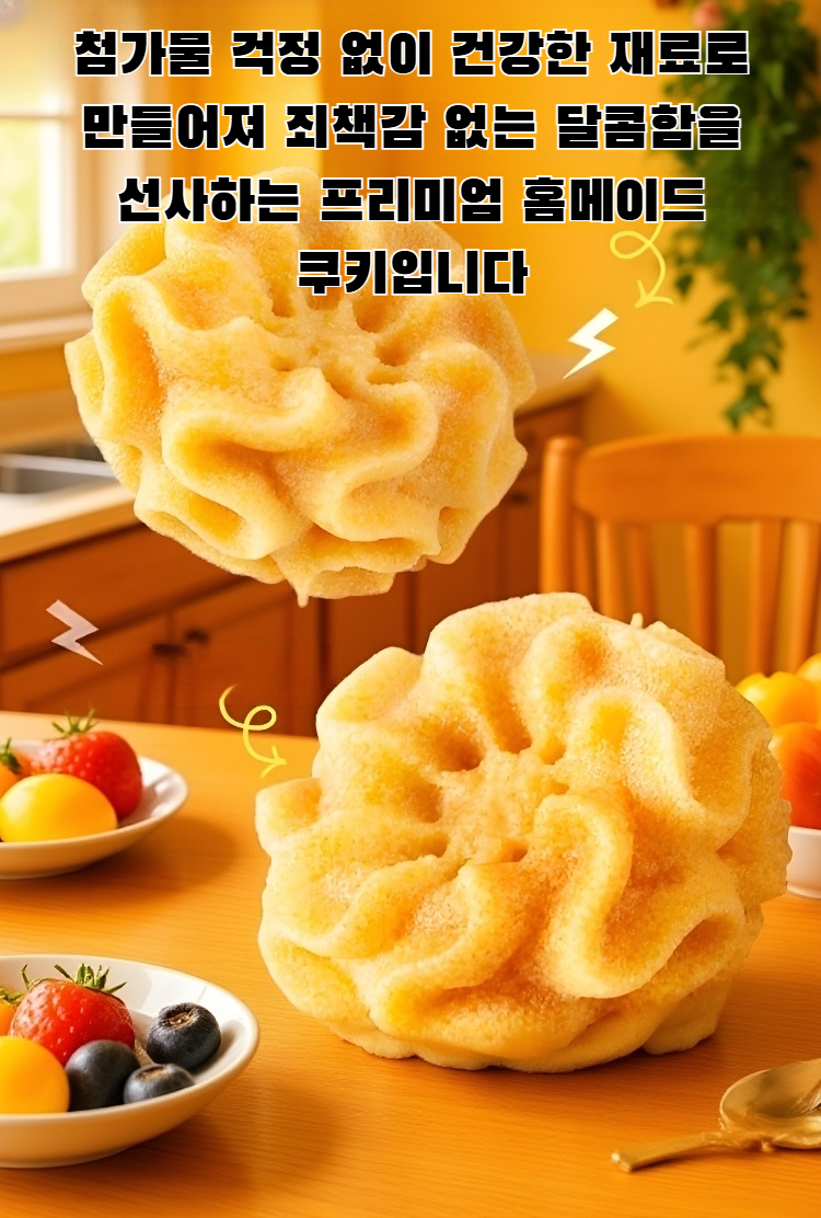 건강한 재료로 만든 버터 쿠키 이미지