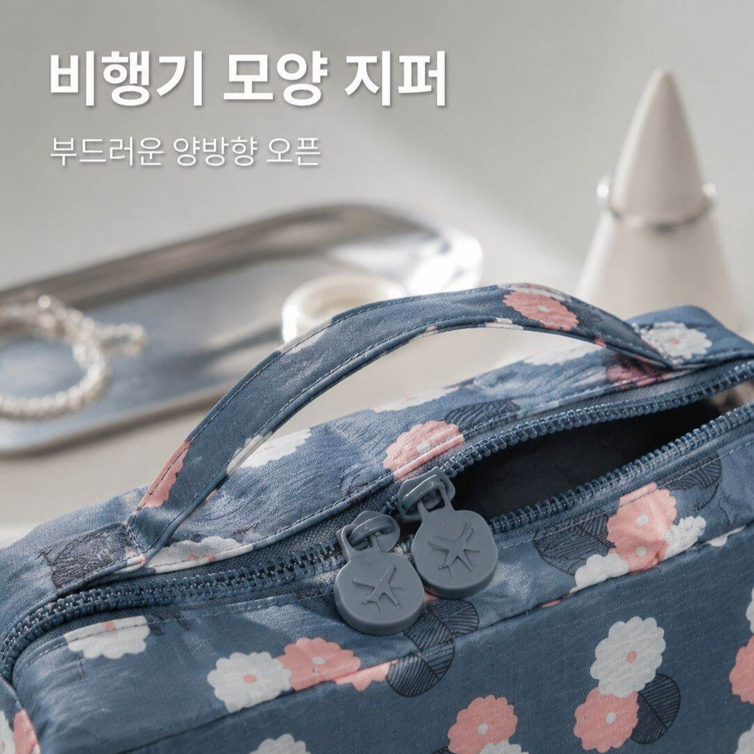 한국식 여행용 화장품 가방, 휴대용 수납 세면도구 파우치, 남녀 모두 사용 가능
