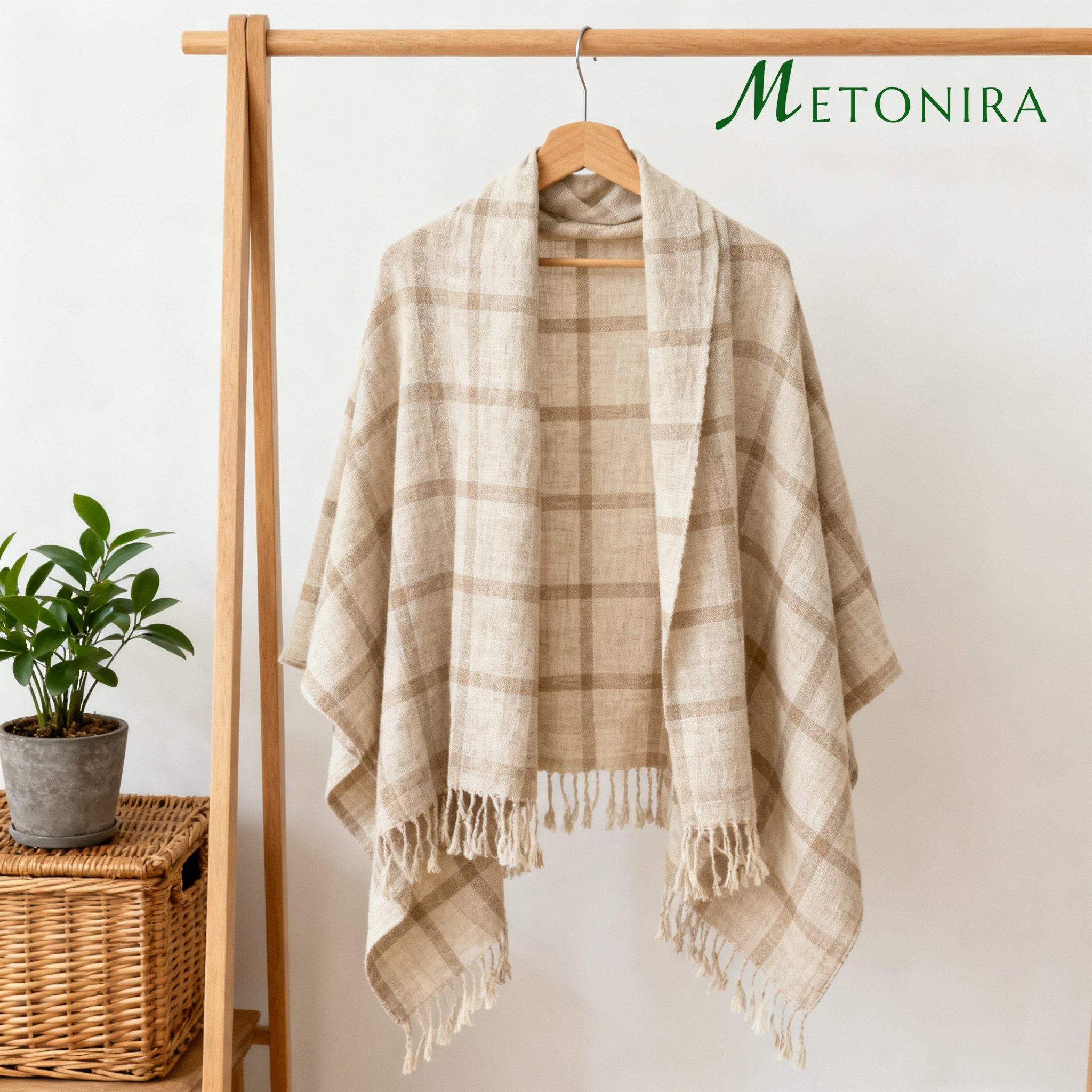 부드러운 플레드 숄