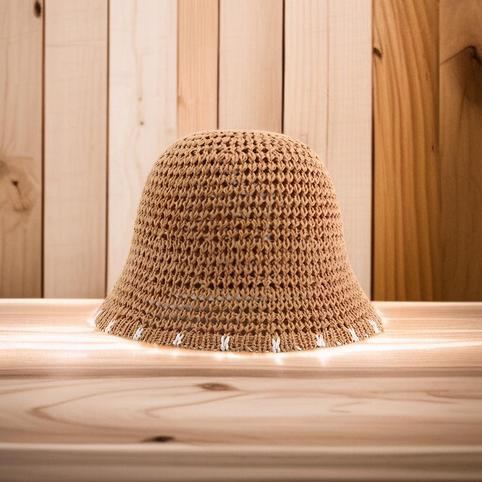 햇빛 차단에 좋은 밀짚 버킷햇