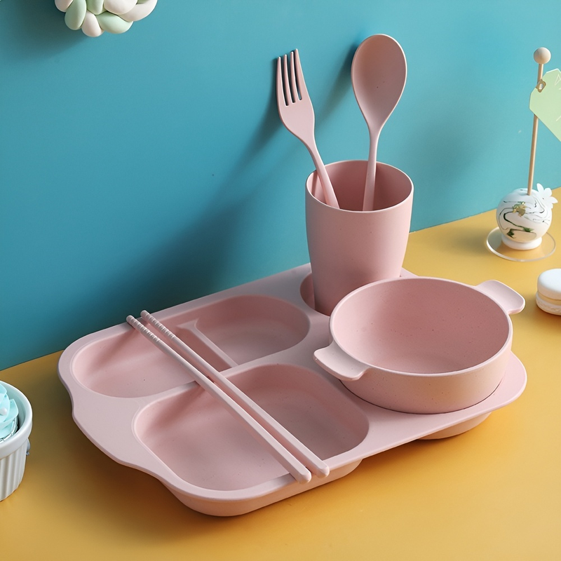 Children's Eco-friendly Dining Tableware Set (6 Pieces)