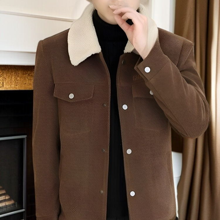 패션 긴팔 점퍼 기모 도톰 남성 코트 칼라 점퍼 패딩 청년 점퍼