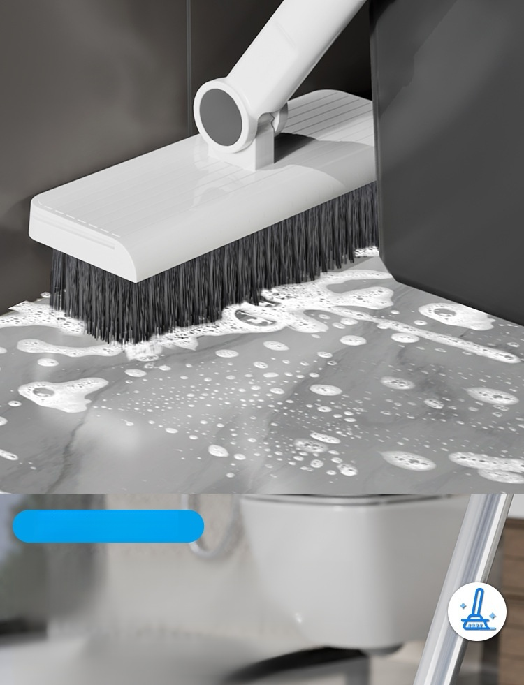 Foldaway broom design helps save storage space