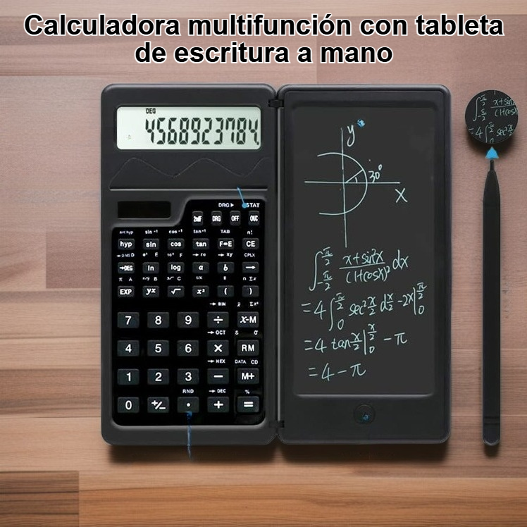 Calculadora con tableta de escritura a mano