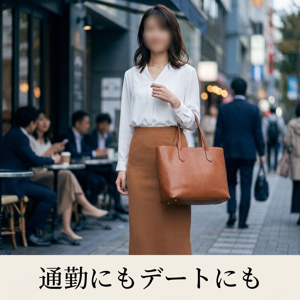 無地のミディスカート