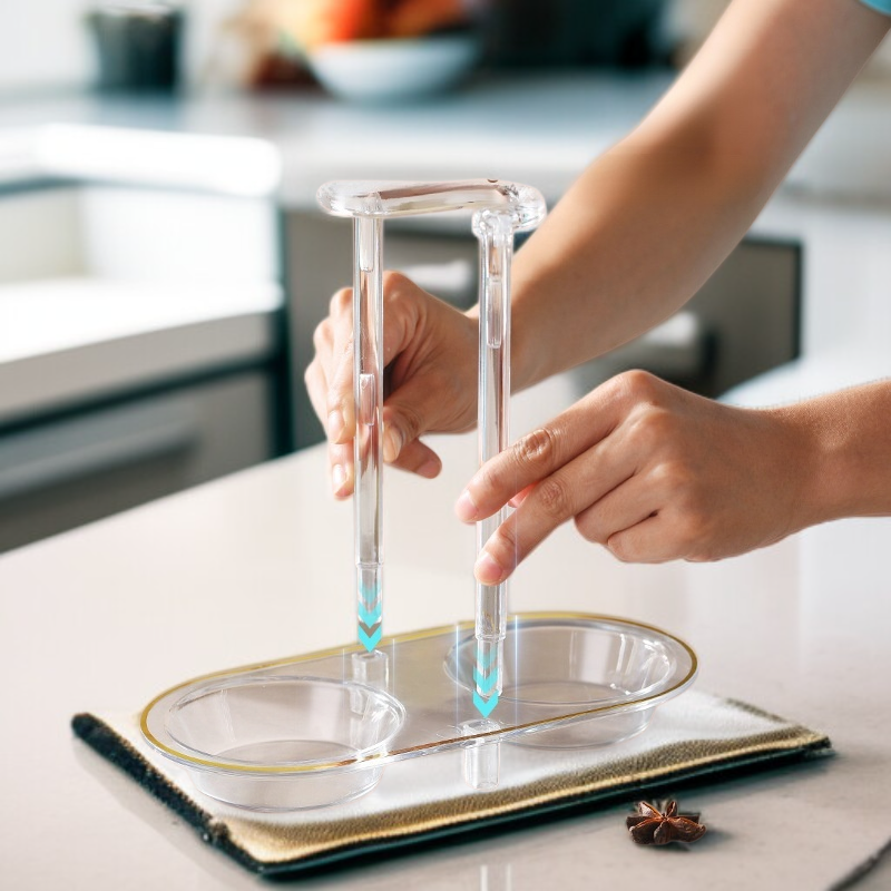  다기능 숟가락 수납걸이 U자형 배수 디자인