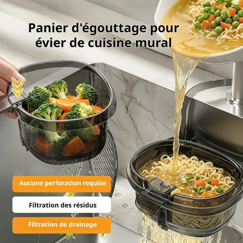 Égouttoir polyvalent à suspendre pour évier