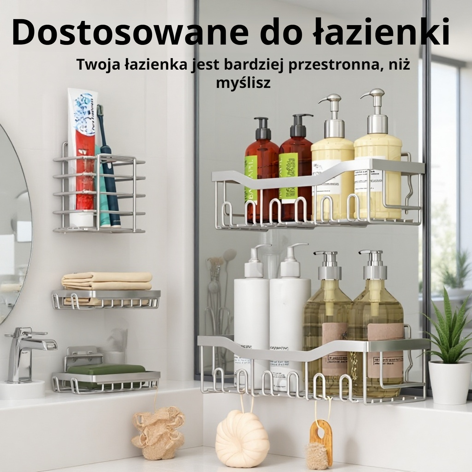 Organizer na toaletę do przechowywania akcesoriów