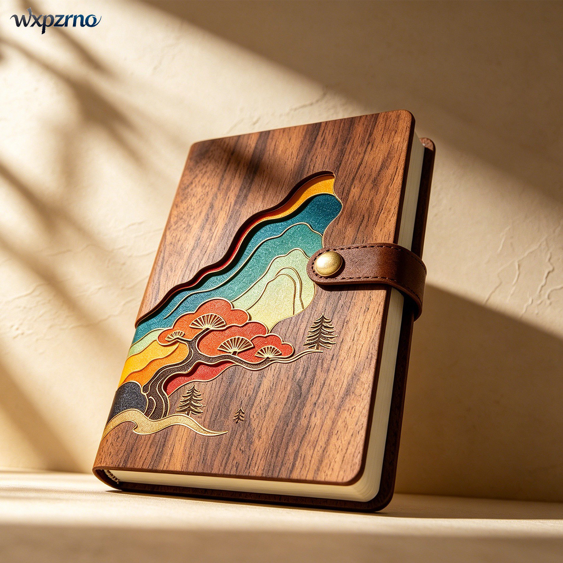 Creative Wooden Notebooks (Set of 5)