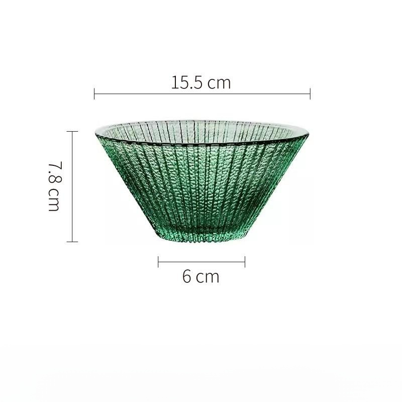 Heat-resistant Transparent Glass Bowl