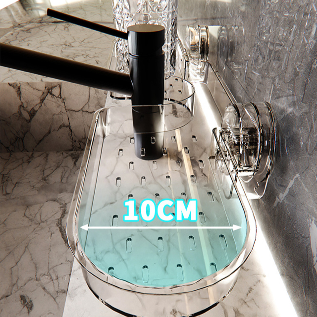 吸盤式洗面所収納ラック 壁掛け・穴あけ不要