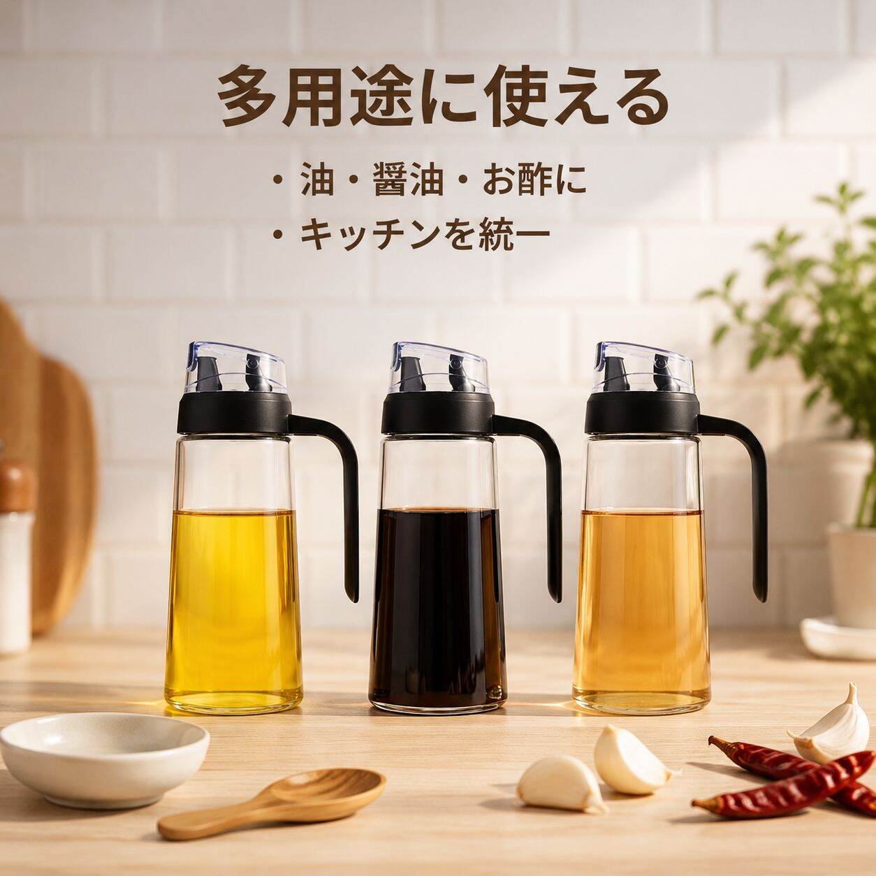 家庭用漏れ防止調味料ボトル 重力オイルポット人気商品