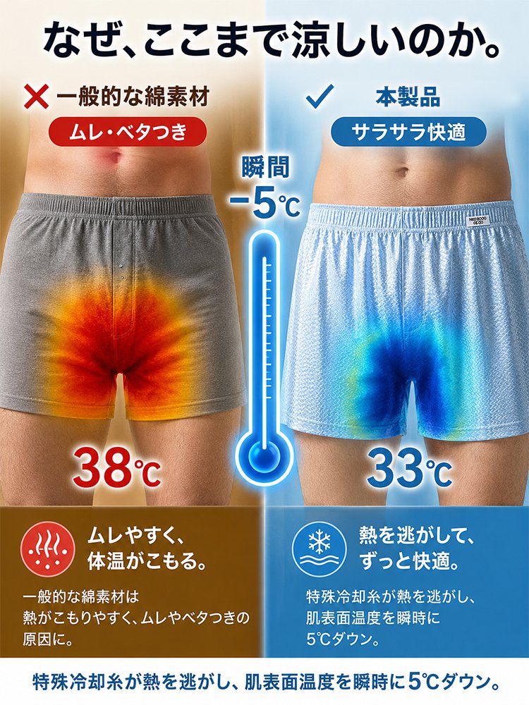 【極上の履き心地】 シルクトランクス