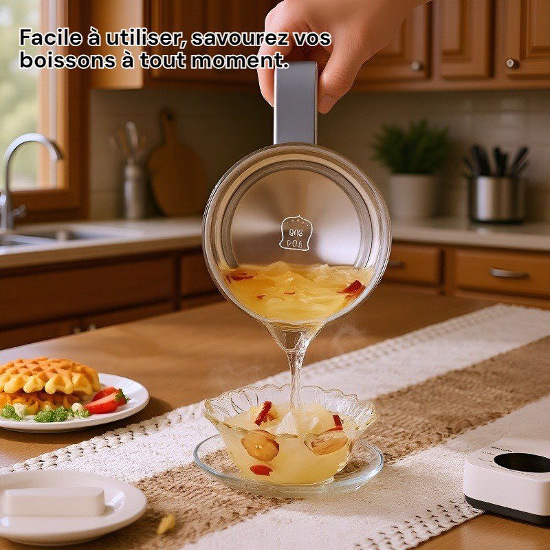 Bouilloire de santé en verre domestique multifonction, pour cuire l'eau, le thé et les remèdes