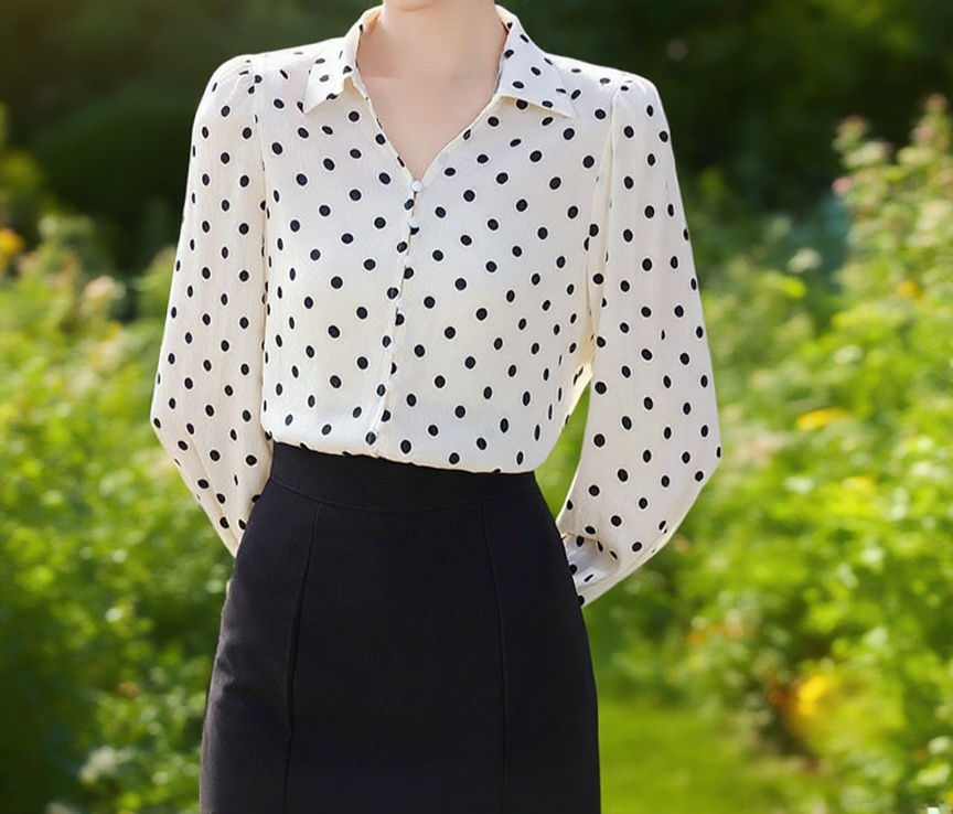 오피스룩에 잘 어울리는 여성 긴팔 셔츠