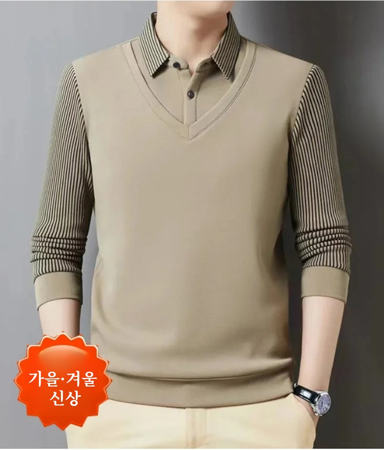 뉴질랜드 캐시미어 여성용 가짜 투피스 셔츠 3종 – 스타일리시하고 포근한 착용감
