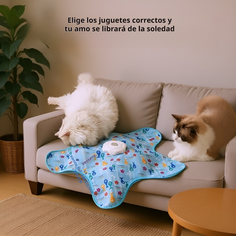 Mesa interactiva automática para gatos con doble rueda