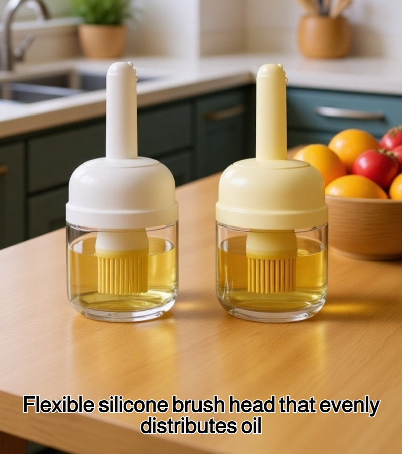 High-temperature integrated oil brush can for kitchen use