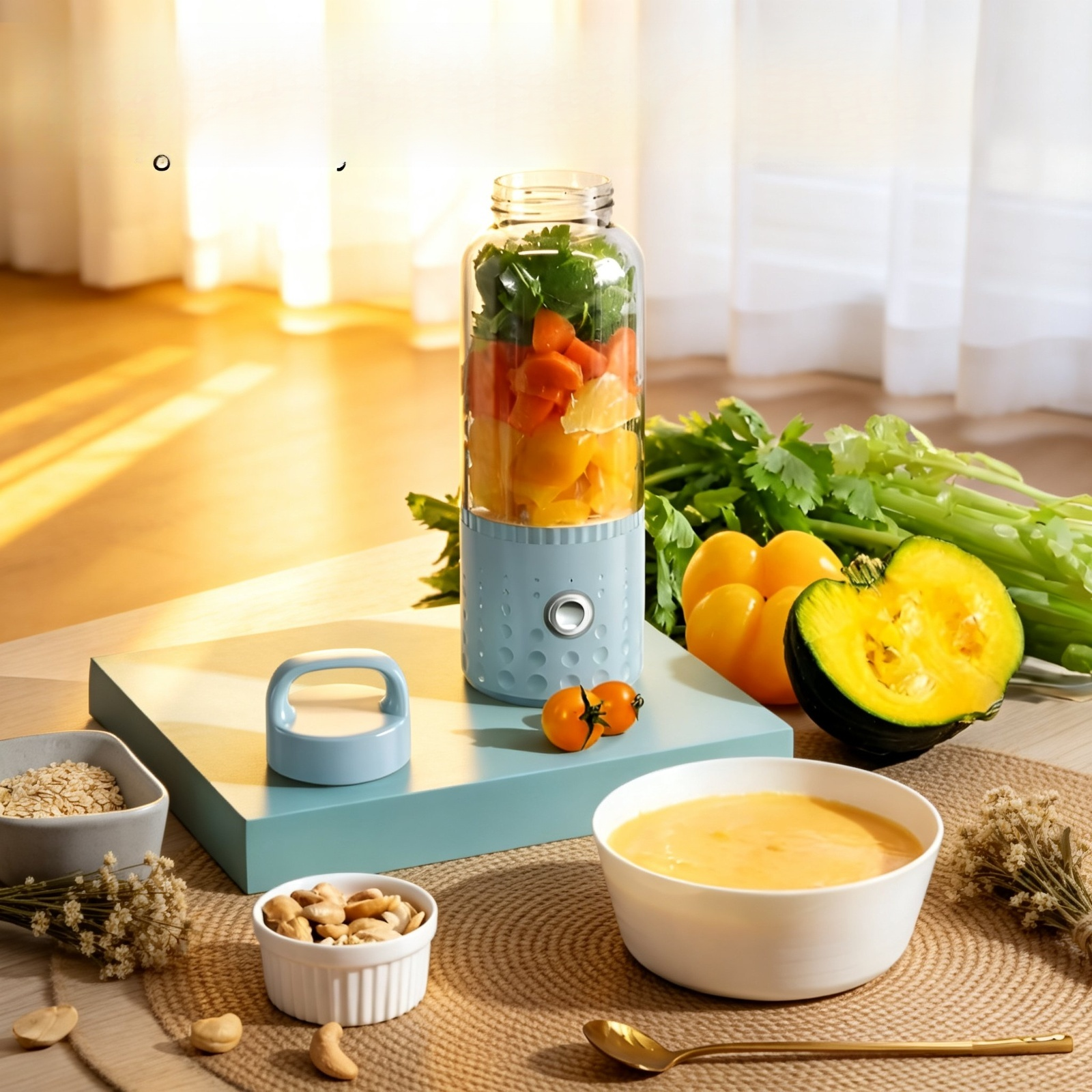 Portable juicer with electric juicer cup, small household fully automatic fruit juicer