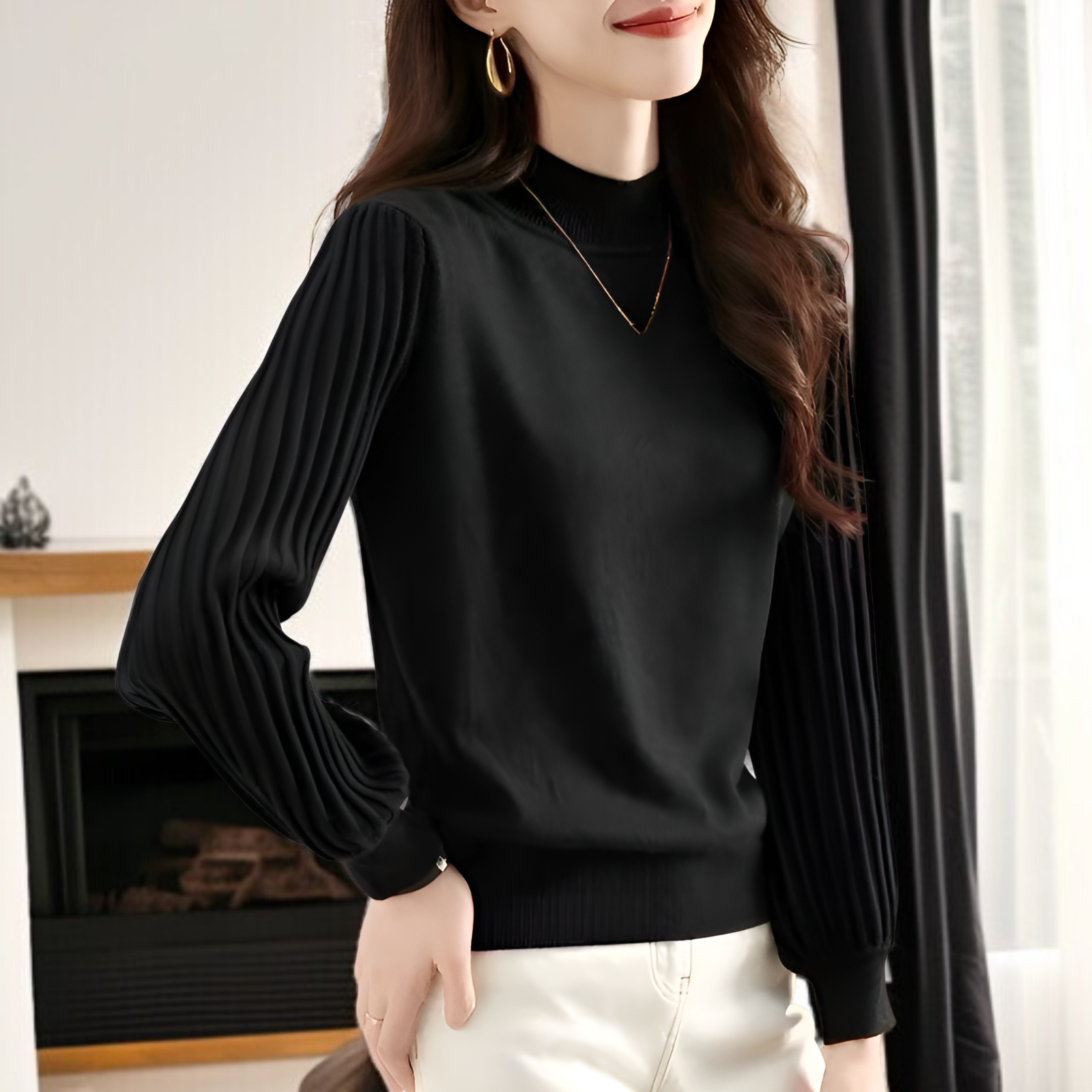 気質アップレディースニットトップス