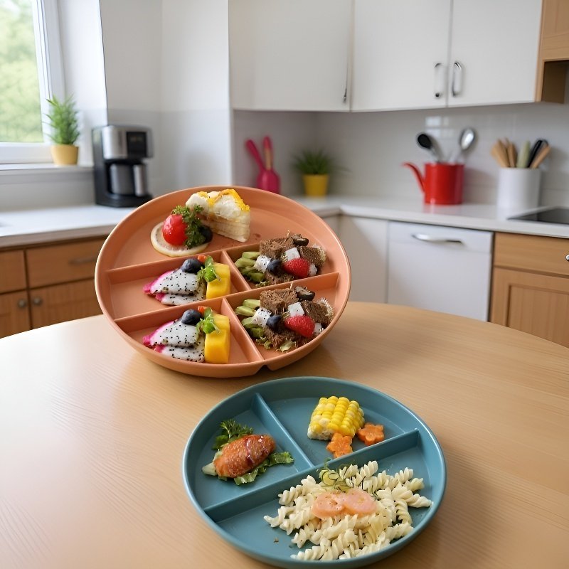 صواني طعام بلاستيكية