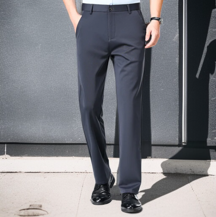 남성 슬림핏 정장 바지 후면 이미지