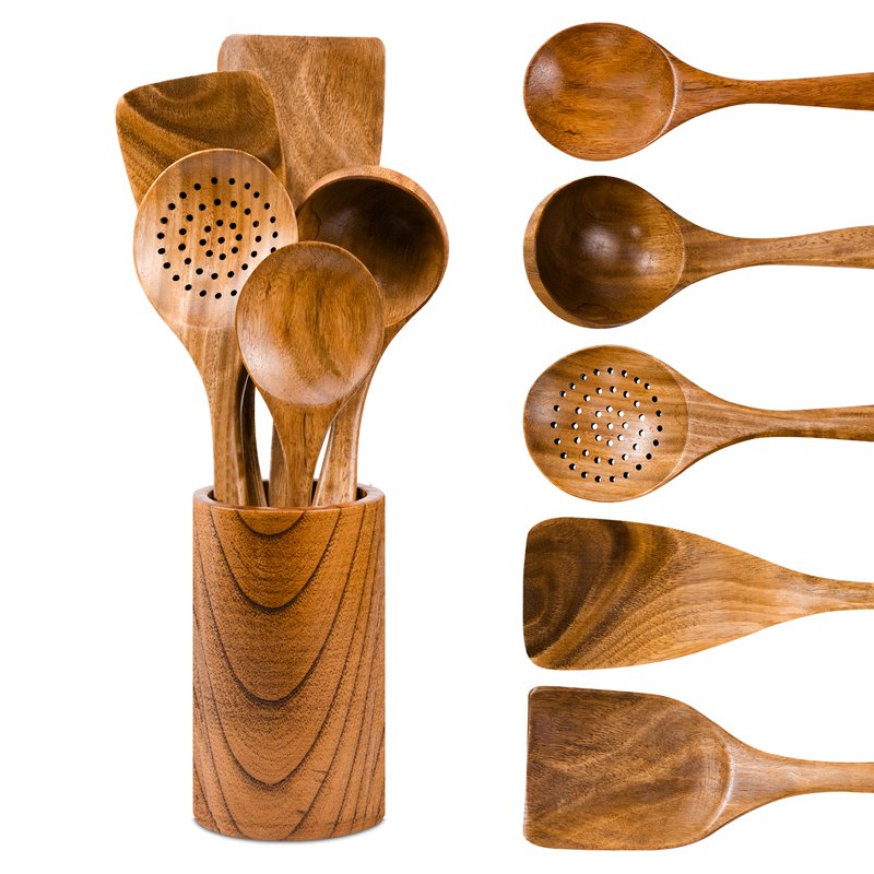 Creative Wooden Cooking Tools Set