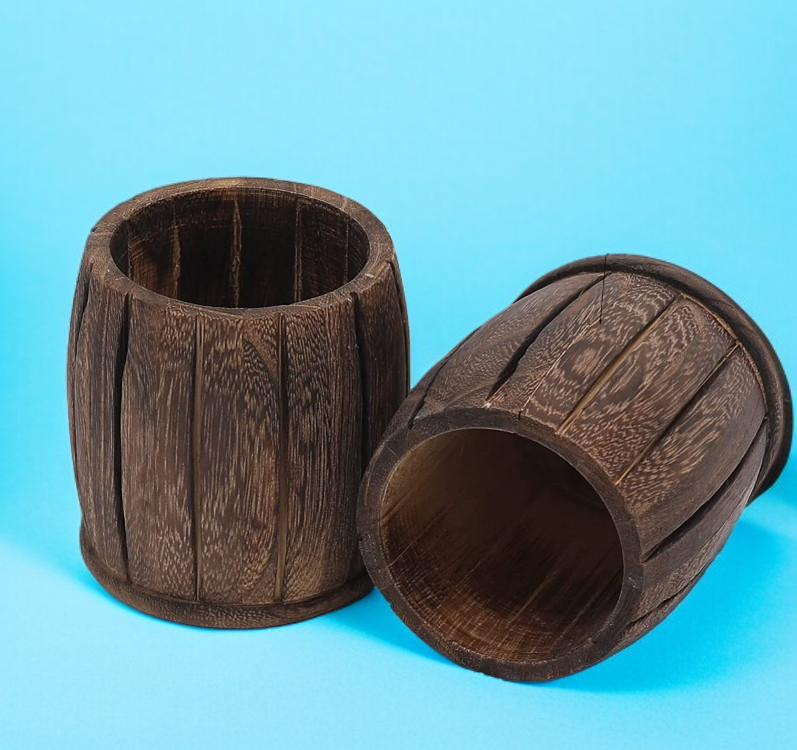 Nachhaltiger Stiftehalter aus Holzkohle für Büroorganisation