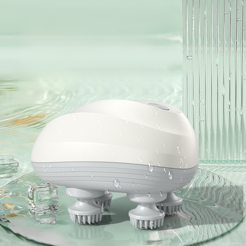 Mini masajeador de cabeza inteligente, masajeador eléctrico impermeable, fisioterapia, amasado, arte