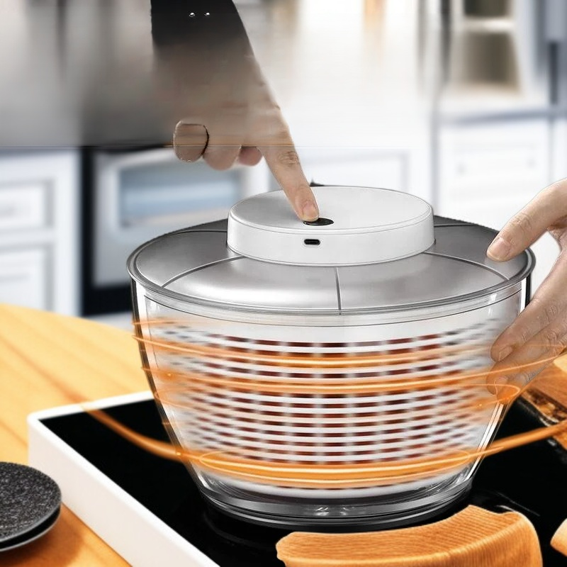  Elektryczna mini wirówka do sałatek, wielofunkcyjny mikser do warzyw