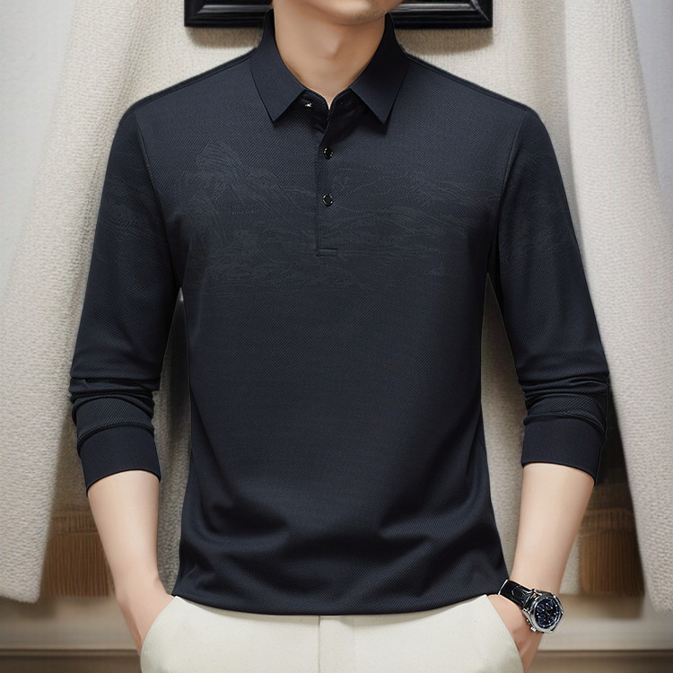 남자 캐주얼 긴팔 셔츠 비즈니스 캐주얼 터틀넥 긴팔 셔츠 남자 긴팔 티셔츠 남자 비즈니스 긴팔 셔츠