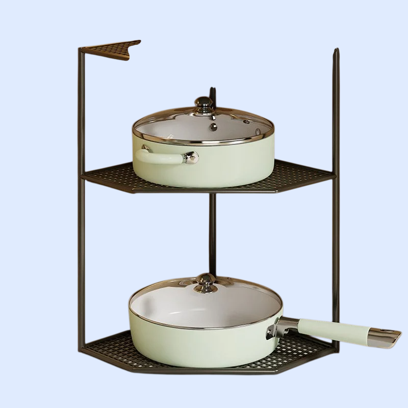 キッチン多層ポット収納棚