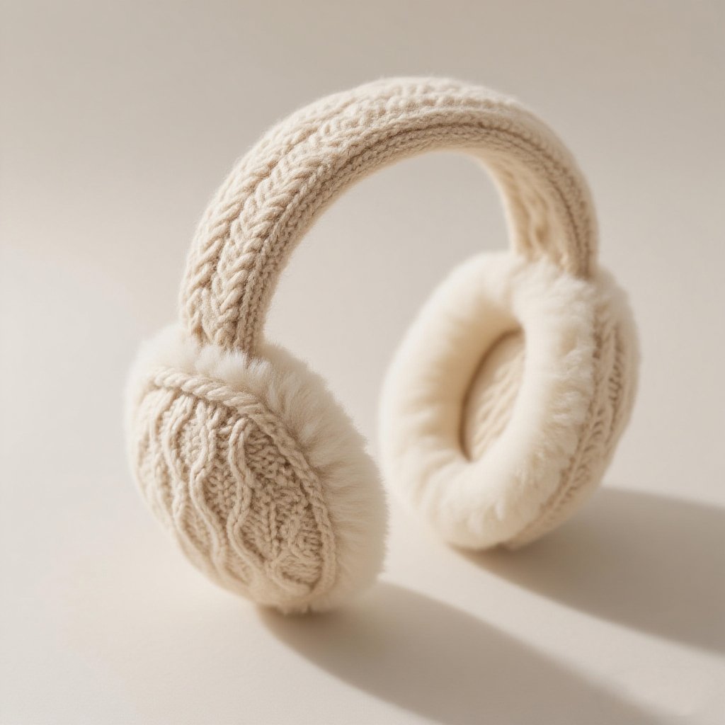 Căști călduroase pentru iarnă din material moale