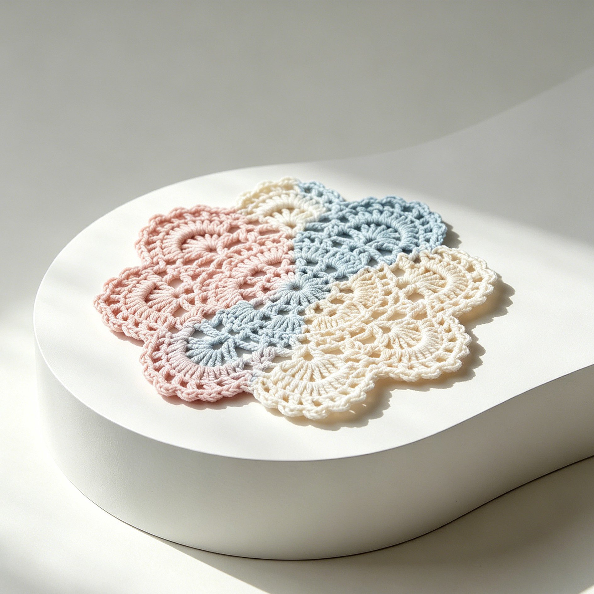 Handmade Crochet Lace Tablecloth (Set of 4)