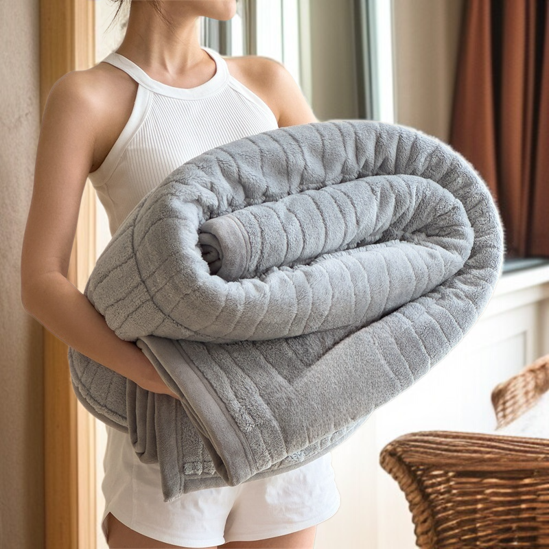 모자급 폴라폴리스 담요 융털 도톰 싱글 소파 커버 담요 겨울 에어컨 담요