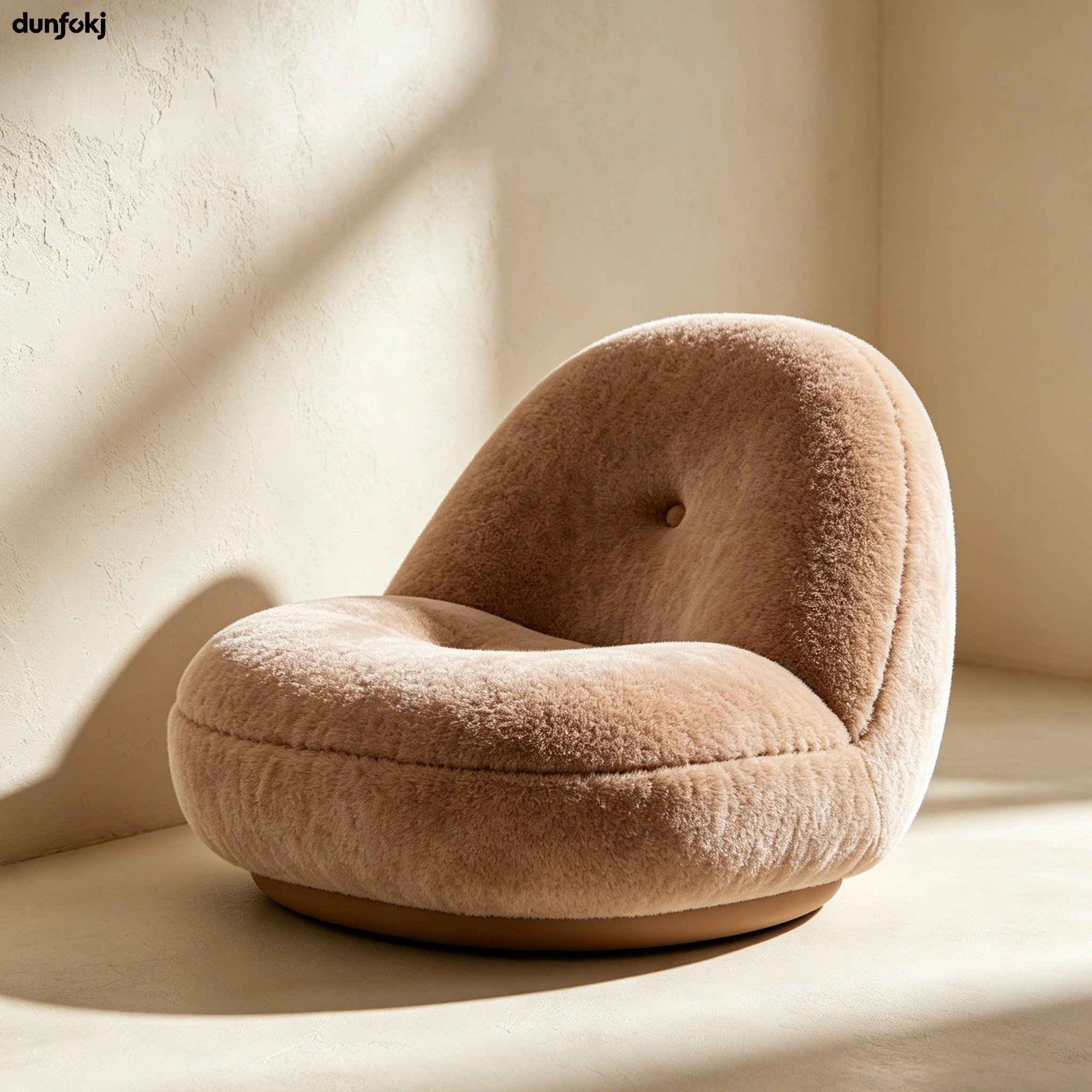 Plush non-slip warm seat cushion on modern chair