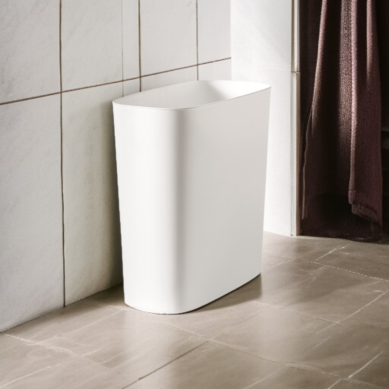 Schmaler, rechteckiger Abfalleimer ohne Deckel für Badezimmer und Küche