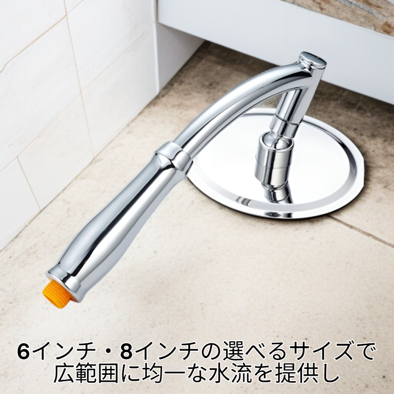 304ステンレス製シャワーヘッド 6インチ 8インチ 天井取付タイプ