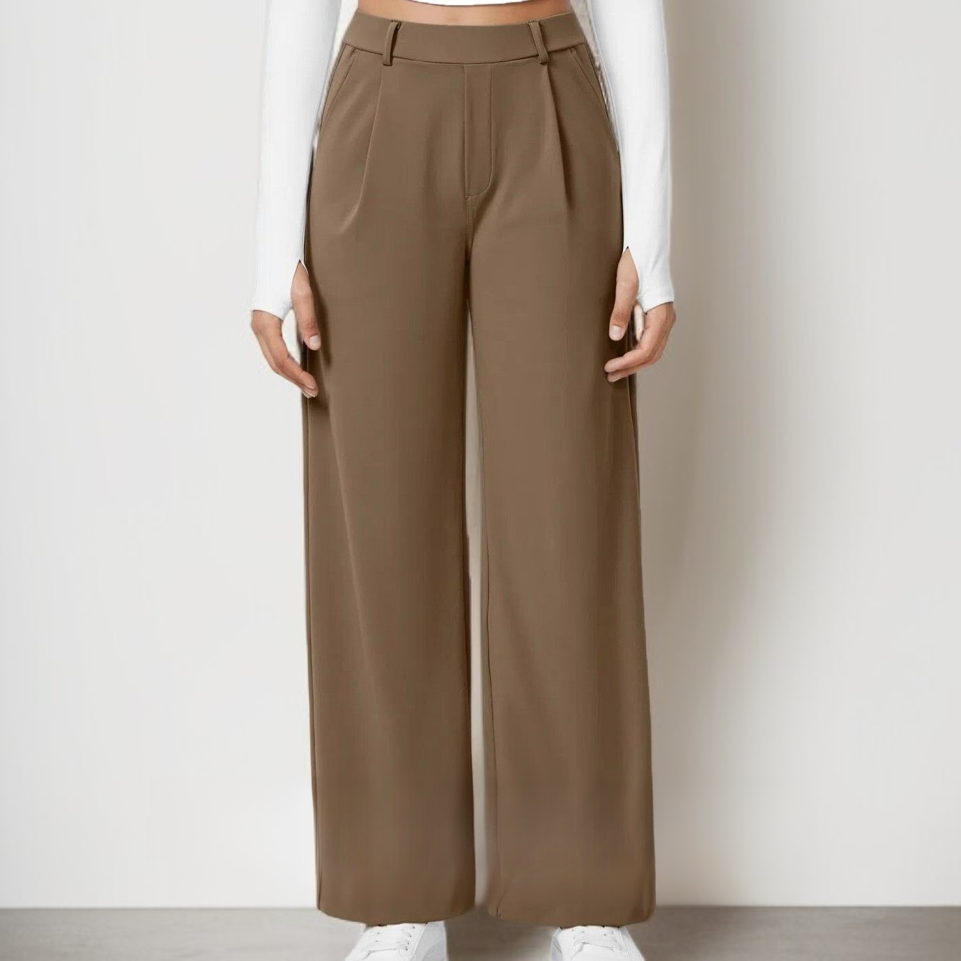 カジュアルポケットルーズスリムストレートパンツ