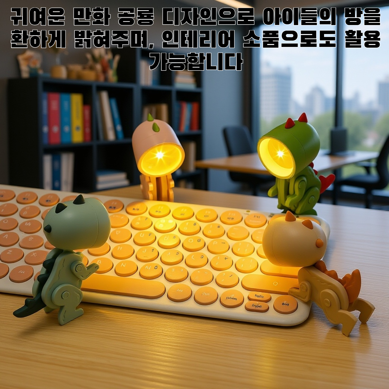 만화 공룡 선물 야간 조명