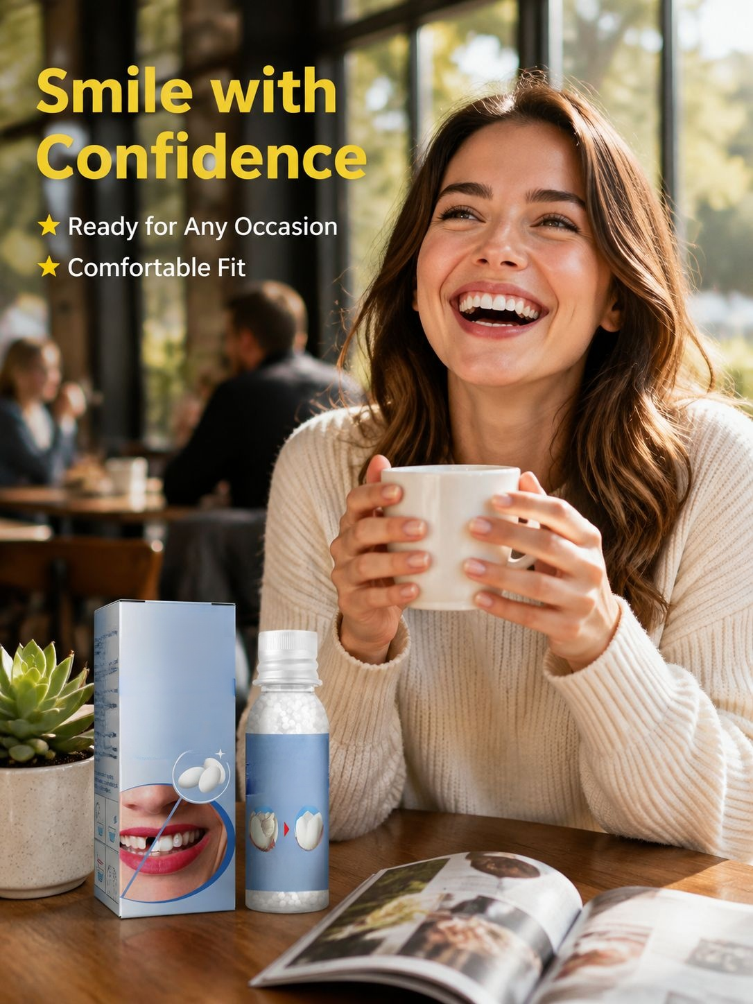 EELHOE Plastic Denture Repair Glue Temporary Tooth Filling Material