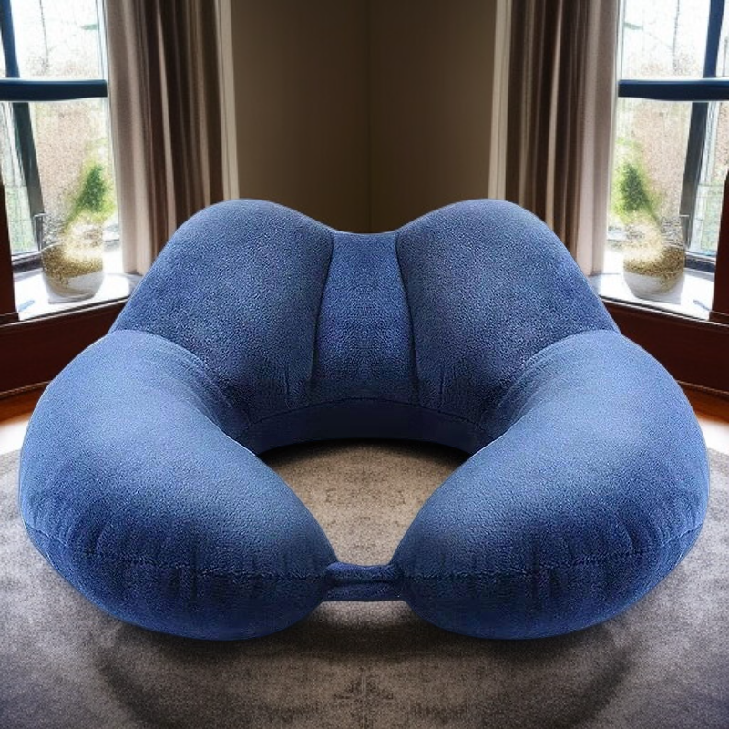 หมอนรองคอสำหรับนักเรียนเดินทาง หมอนรูปตัว U แบบเมมโมรี่โฟม พกพาสะดวก ใช้บนเครื่องบิน