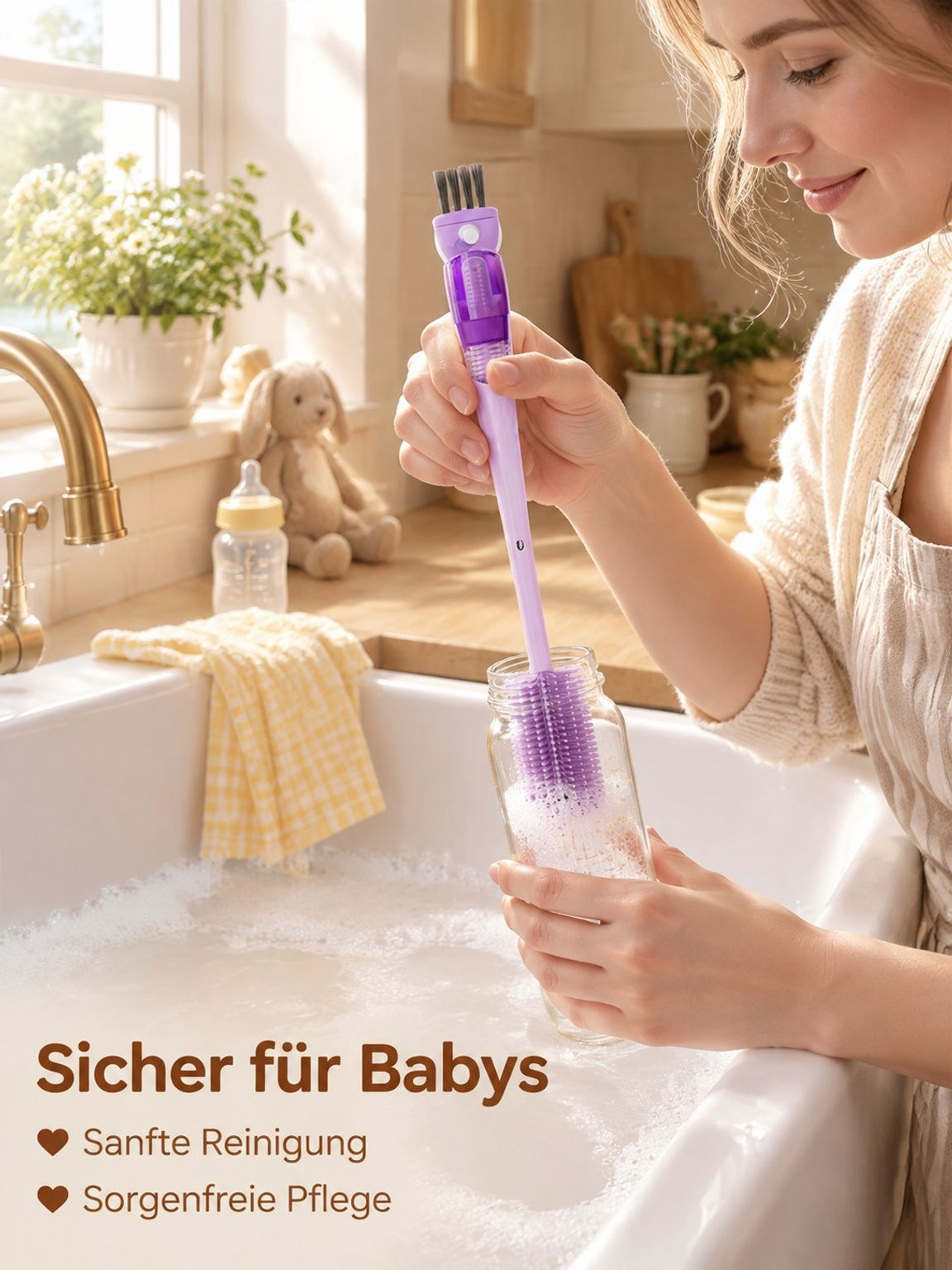 Platzsparendes Design – die ideale Bürste für kleine Küchen