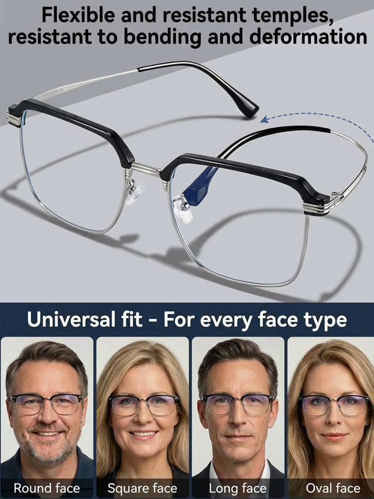 Ultra-Clear Honeycomb Photochromic Reading Glasses