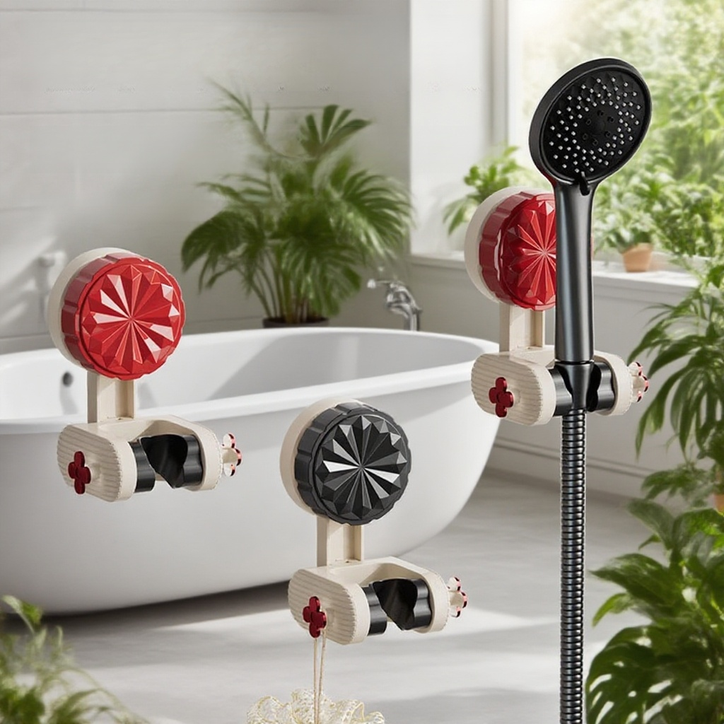 범용 흡입 컵 펀치 없는 샤워 헤드 브라켓