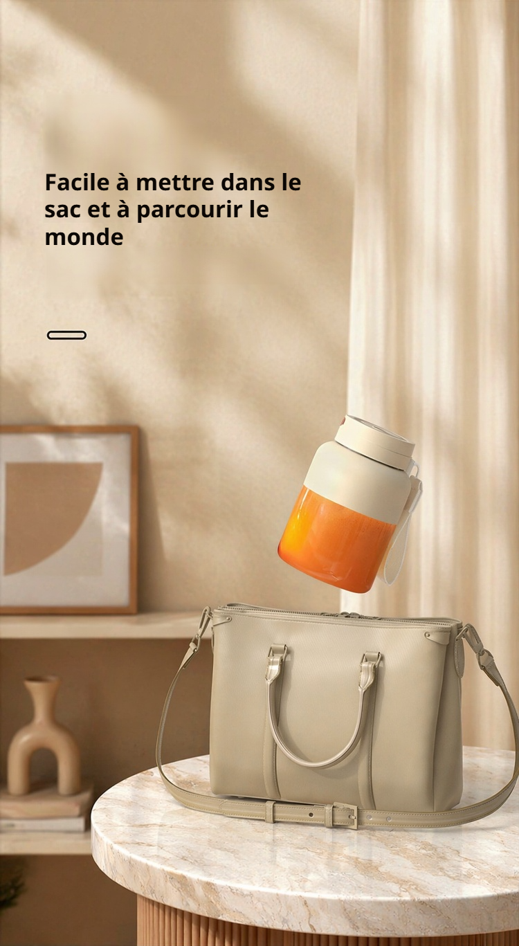 Extracteur de jus rechargeable pour boissons saines