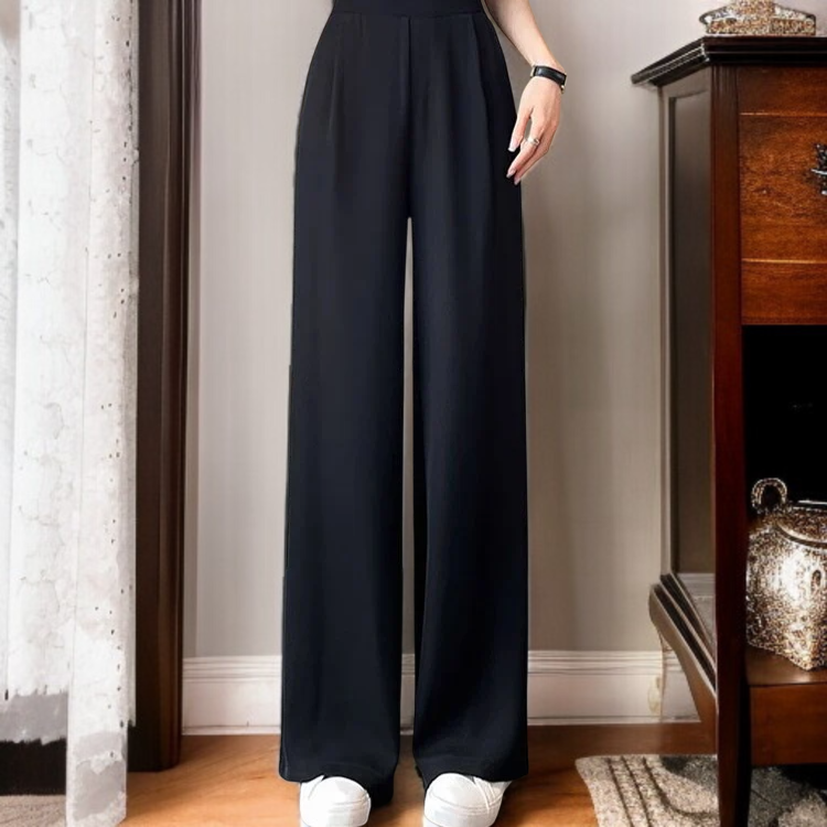 봄가을 정장 와이드 팬츠 슬림핏 고퀄리티 아이스 와이드 팬츠 캐주얼 여성 팬츠 드롭 일자 팬츠 여성 팬츠